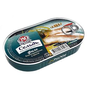  Сельдь атлантическая "Рыбное меню" филе бланшированная  в масле 175 г в интернет-магазине свежих фермерских продуктов Apeti.ru