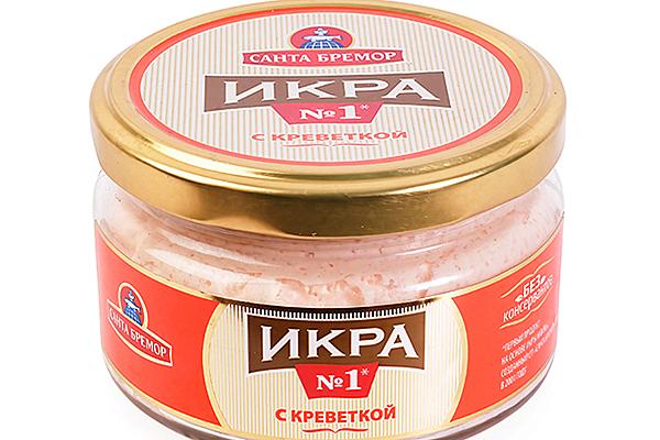  Икра мойвы с креветкой «Санта Бремор», 180 г в интернет-магазине продуктов с Преображенского рынка Apeti.ru