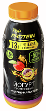 Йогурт питьевой Персик-Маракуйя ПРОТЕИНОВЫЙ РАЭ 1,5% 290г бутылка