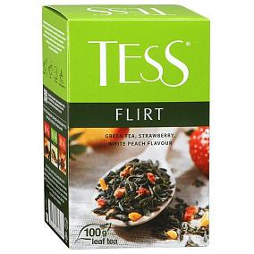  Чай зеленый Tess Flirt с клубникой и ароматом белого персика 100 г в интернет-магазине свежих фермерских продуктов Apeti.ru