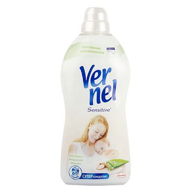 Кондиционер для белья Vernel Sensetive алоэ вера и миндальное молочко 1,82 л