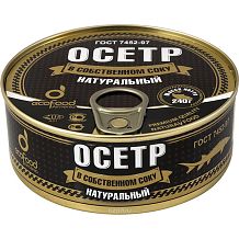 Осетр Ecofood в собственном соку 240 г