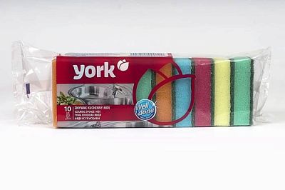 Губки для посуды York миди 10 шт