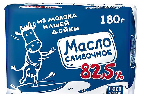  Масло сливочное Нашей Дойки 82,5% 180 г в интернет-магазине продуктов с Преображенского рынка Apeti.ru