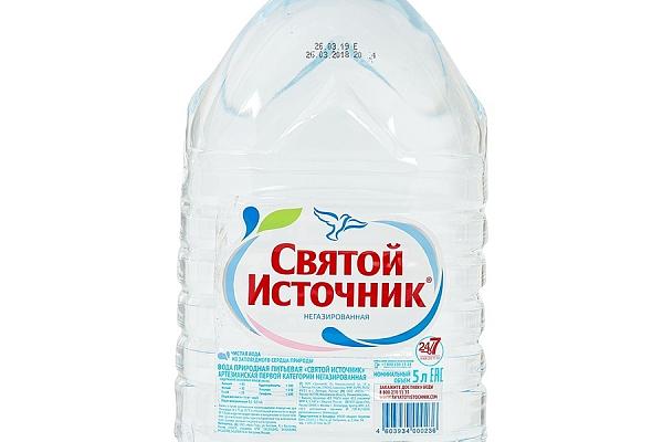  Вода Святой источник негазированная 5 л в интернет-магазине продуктов с Преображенского рынка Apeti.ru