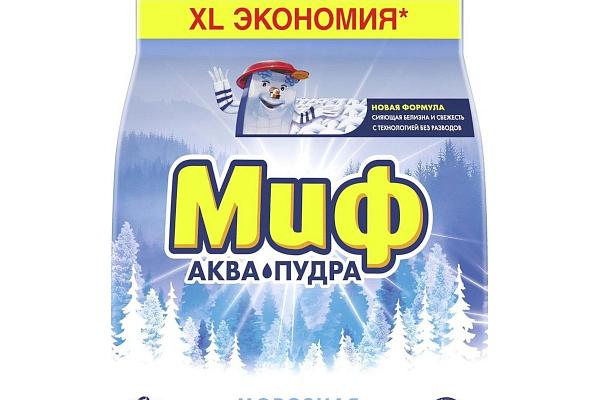  Стиральный порошок Миф аква пудра Морозная свежесть 4 кг в интернет-магазине продуктов с Преображенского рынка Apeti.ru