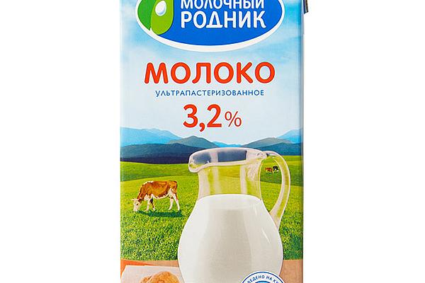  Молоко Молочный Родник 3,2% 0,97 л в интернет-магазине продуктов с Преображенского рынка Apeti.ru