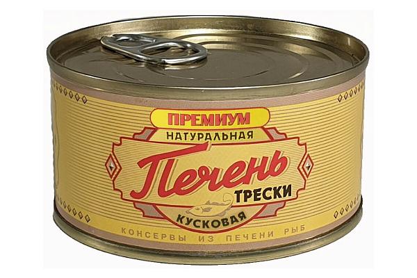  Печень трески натуральная кусковая Устькамчатрыба Премиум 185 г в интернет-магазине продуктов с Преображенского рынка Apeti.ru