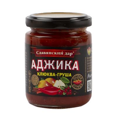 Аджика "Славянский дар" груша-клюква 170 г в Apeti.ru Аджика "Славянский дар" груша-клюква 170 г в интернет-магазине свежих фермерских продуктов Apeti.ru