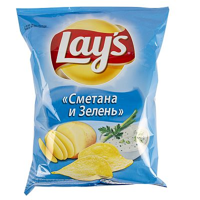 Чипсы Lays сметана и зелень 140 г