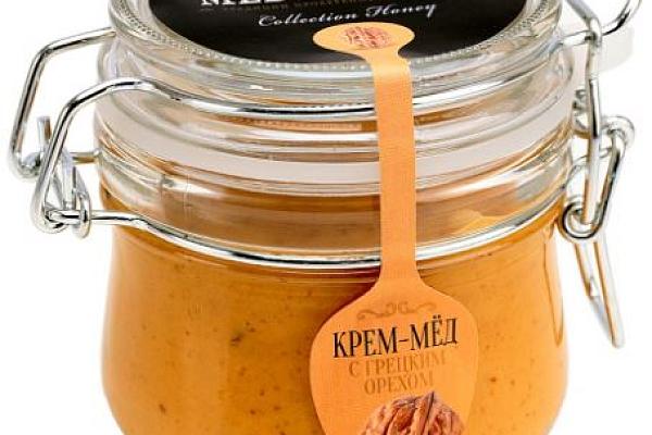  Крем-мед Medolubov с грецким орехом бугель 250 мл в интернет-магазине продуктов с Преображенского рынка Apeti.ru