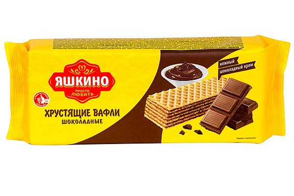  Вафли Яшкино шоколадные 300 г в интернет-магазине продуктов с Преображенского рынка Apeti.ru
