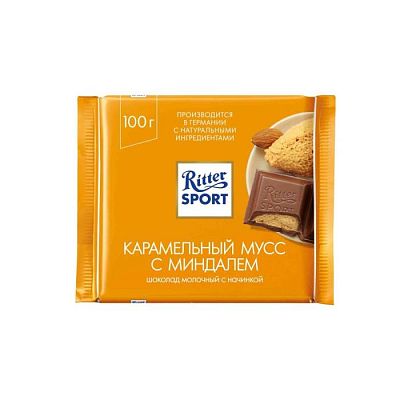 Шоколад Ritter Sport молочный карамельный мусс с миндалем 100 г