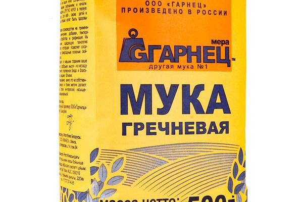  Мука гречневая Гарнец 500 г в интернет-магазине продуктов с Преображенского рынка Apeti.ru