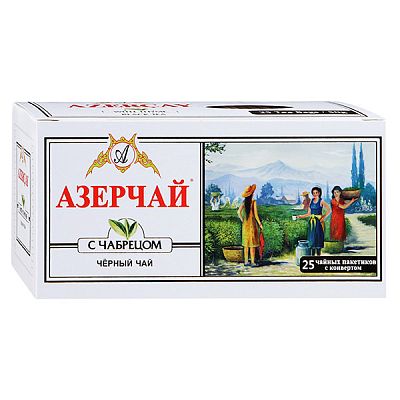 Чай черный Азерчай с чабрецом 25 пак