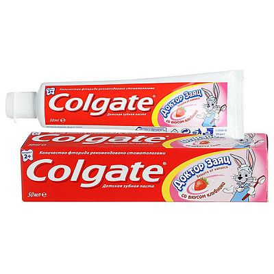Зубная паста Colgate Доктор заяц со вкусом клубники 50 мл