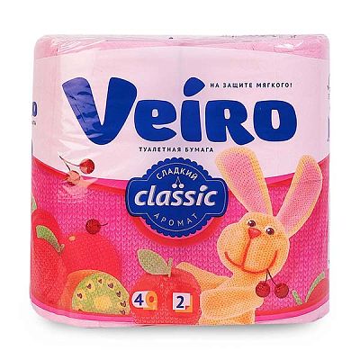 Туалетная бумага Veiro Classic Сладкий Аромат двухслойная 4 шт