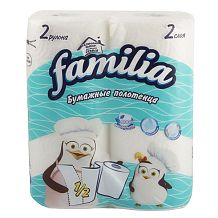 Полотенца бумажные Familia двухслойные 2 шт