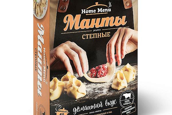  Манты Home Menu степные 1 кг в интернет-магазине продуктов с Преображенского рынка Apeti.ru