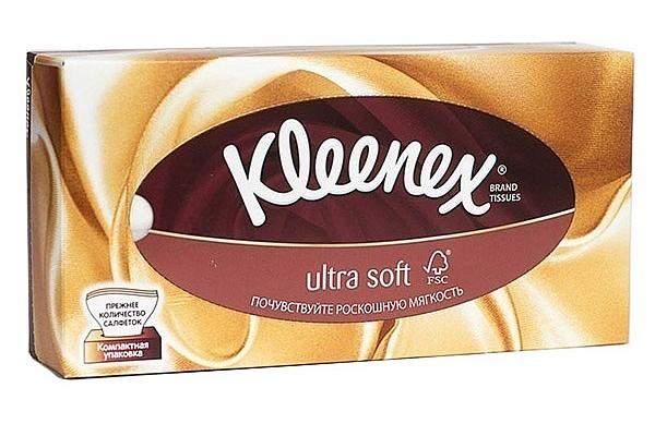  Салфетки в коробке Kleenex Ultra soft 56 шт в интернет-магазине продуктов с Преображенского рынка Apeti.ru