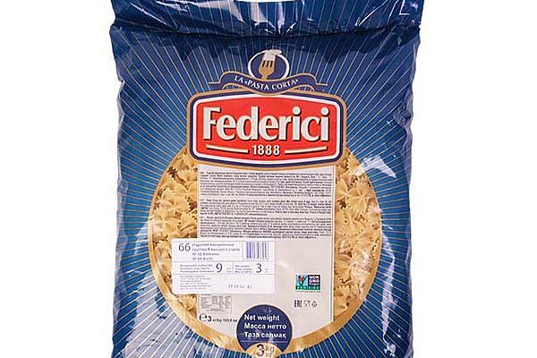  Макаронные изделия Federici Farfalle бантики n.066 3 кг в интернет-магазине продуктов с Преображенского рынка Apeti.ru