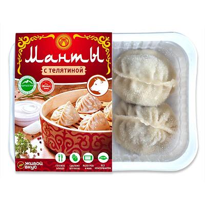  Манты Живой Вкус с телятиной 220 г в интернет-магазине свежих фермерских продуктов Apeti.ru