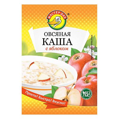 Овсяная каша Мастер Дак с яблоком 35 г