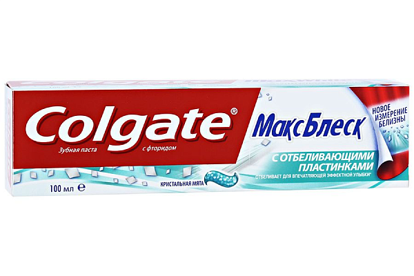  Зубная паста Colgate МаксБлеск кристальная мята 100 мл в интернет-магазине продуктов с Преображенского рынка Apeti.ru