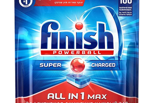  Таблетки для посудомоечных машин Finish Powerball All-in-1 max 100 шт в интернет-магазине продуктов с Преображенского рынка Apeti.ru