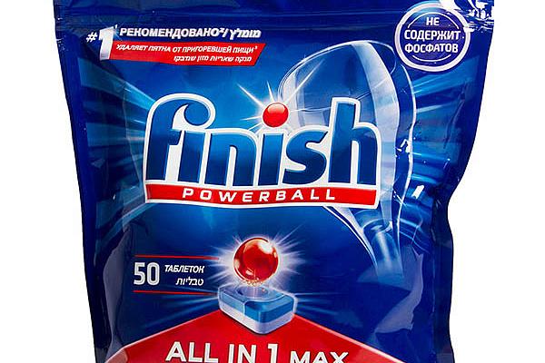  Таблетки для посудомоечных машин Finish Powerball All-in-1 max 50 шт в интернет-магазине продуктов с Преображенского рынка Apeti.ru