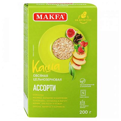 Каша овсяная Makfa быстрорастворимая ассорти 5*40 г