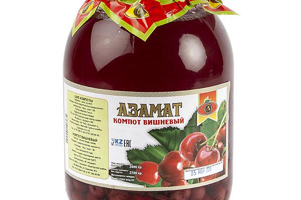  Сок Азамат вишневый 2 л в интернет-магазине продуктов с Преображенского рынка Apeti.ru