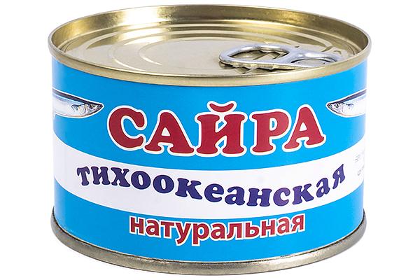  Сайра тихоокеанская натуральная 250 г в интернет-магазине продуктов с Преображенского рынка Apeti.ru