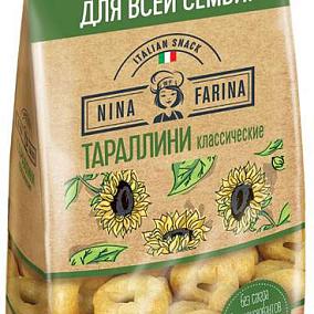  Сушки Nina Farina тараллини классические 400г в интернет-магазине продуктов с Преображенского рынка Apeti.ru