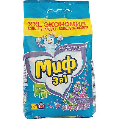  Стиральный порошок Миф автомат свежесть горной лаванды 6 кг в интернет-магазине свежих фермерских продуктов Apeti.ru