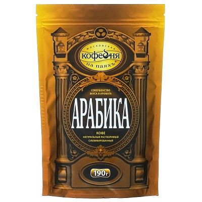 Кофе Московская кофейня на паяхъ арабика растворимый 190 г