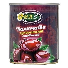  Оливки M.R.S каламата супергигант с косточкой 850 мл в интернет-магазине свежих фермерских продуктов Apeti.ru