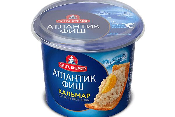  Паста из филе тресковых рыб "Атлантик Фиш" с кальмаром 140 г в интернет-магазине продуктов с Преображенского рынка Apeti.ru