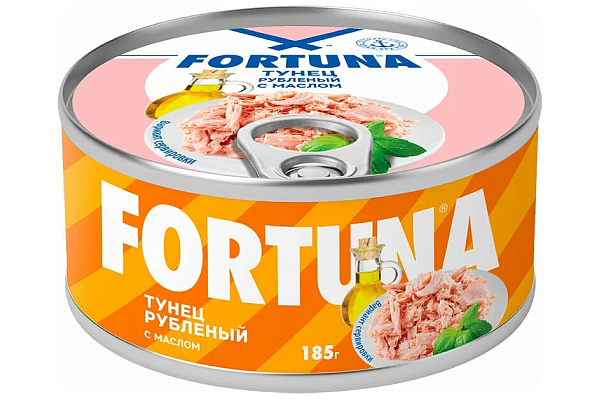  Тунец Fortuna рубленый в масле 185 г в интернет-магазине продуктов с Преображенского рынка Apeti.ru