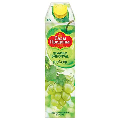 Сок Сады Придонья яблоко виноград 1 л