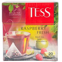Чай черный Tess Raspberry Fresh пирамидки 20 шт*1,8 г