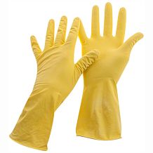 Перчатки резиновые OfficeClean Люкс M желтые 1 шт