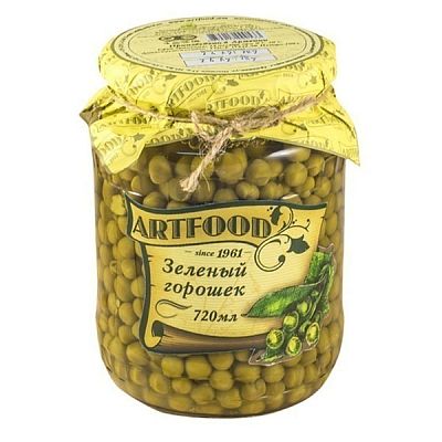 Горошек зеленый Artfood 720 мл