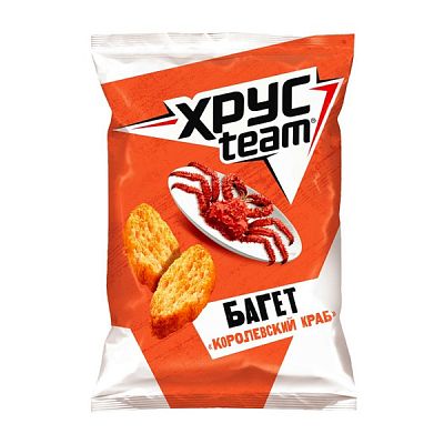 Сухарики Хрусteam Багет королевский краб 60 г