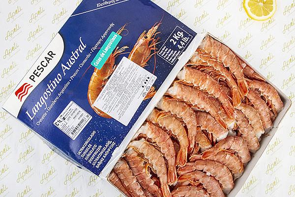  Лангустины без головы сухой заморозки 1 кг в интернет-магазине продуктов с Преображенского рынка Apeti.ru