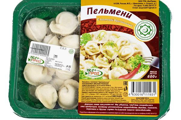  Пельмени ЭкоПрод оригинальные с телятиной 600г в интернет-магазине продуктов с Преображенского рынка Apeti.ru