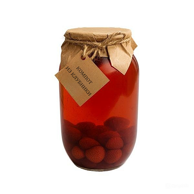  Компот из клубники домашний Кладовая радости 1,5 л ст/б в интернет-магазине свежих фермерских продуктов Apeti.ru