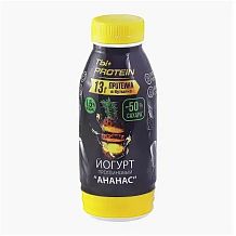 Йогурт питьевой Ананас ПРОТЕИНОВЫЙ РАЭ 1,5% 290г бутылка