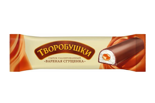  Сырок творожный Творобушки 20% с начинкой "Молоко сгущенное вареное" 40г в интернет-магазине продуктов с Преображенского рынка Apeti.ru