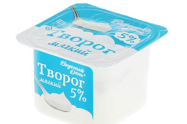  Творог Вкусный день мягкий 5% 100 г БЗМЖ в интернет-магазине продуктов с Преображенского рынка Apeti.ru
